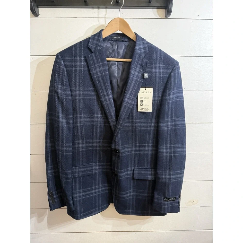 NWT Lauren by Ralph Lauren Men's Lexington Wool Blend Ultra Flex‎ Sport Coat 44L